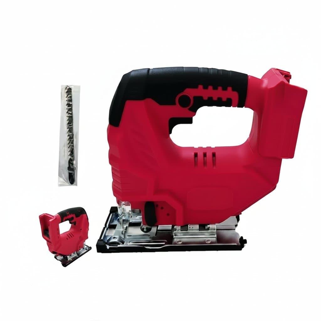 Milwaukee brushless jig saw with orbital settings, 0-45º bevel capacity, powered by 18V/20V battery for woodworking and cutting tasks.