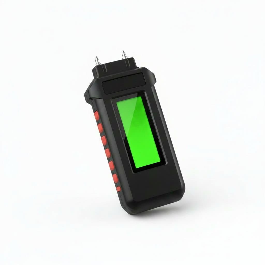 GM620 Professional Portable Wood Moisture Meter with 0-70% range, digital LCD display, and durable carton case for woodworking.
