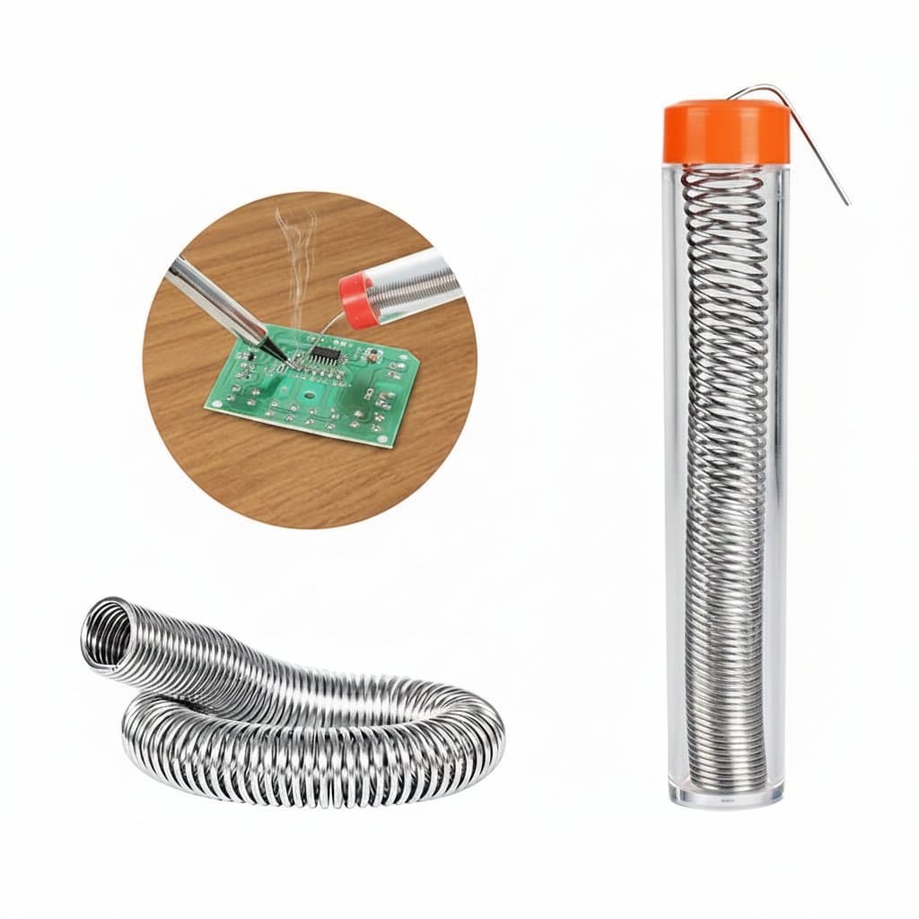 High Activity Solder Wire spool with 15g of 0.8mm diameter wire for precise electrical maintenance and metal soldering.
