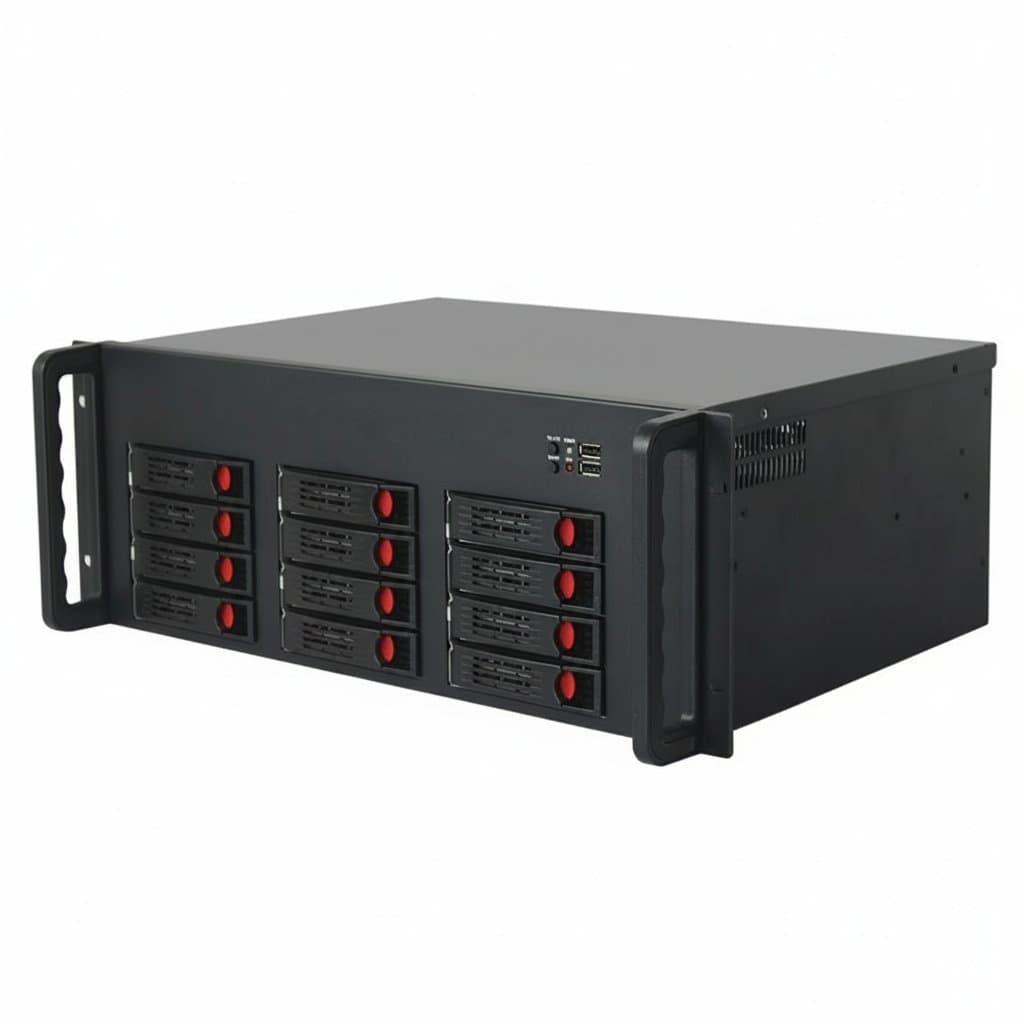 12-Bay NAS Server Case | High-Capacity Data Storage | Full Tower Chassis