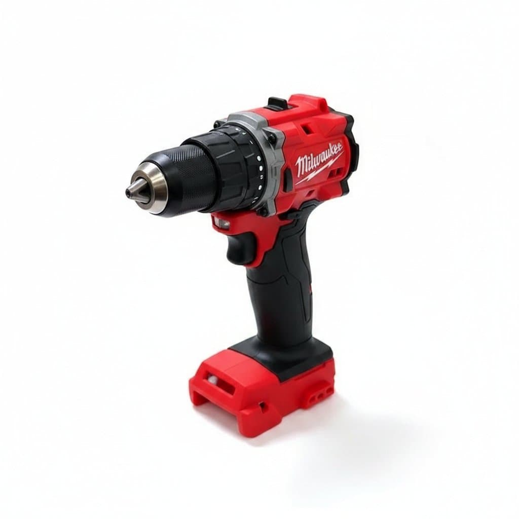 Milwaukee brushless impact drill with 150N.m torque, 20+3 clutch settings, and hammer function for drilling and driving.