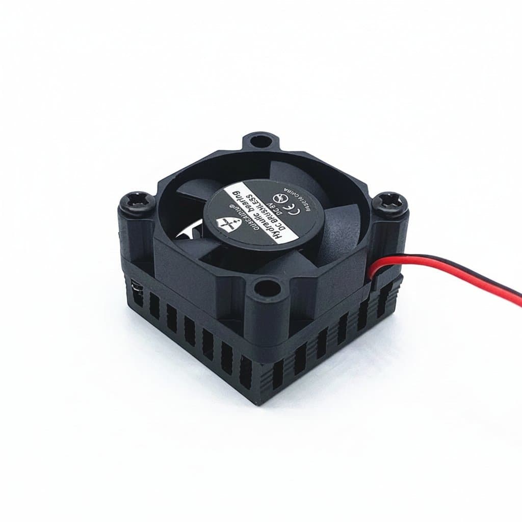 DC 5V 12V 24V 30x30x10mm cooling fan with integrated aluminum heat sink for BGA, graphics card, and 3D printer cooling.