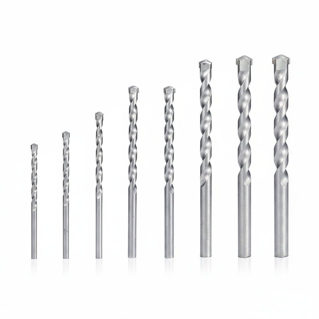 XCAN 3-10mm Carbide Tipped Masonry Drill Bit for drilling brick, concrete, tile, marble, and stone walls.