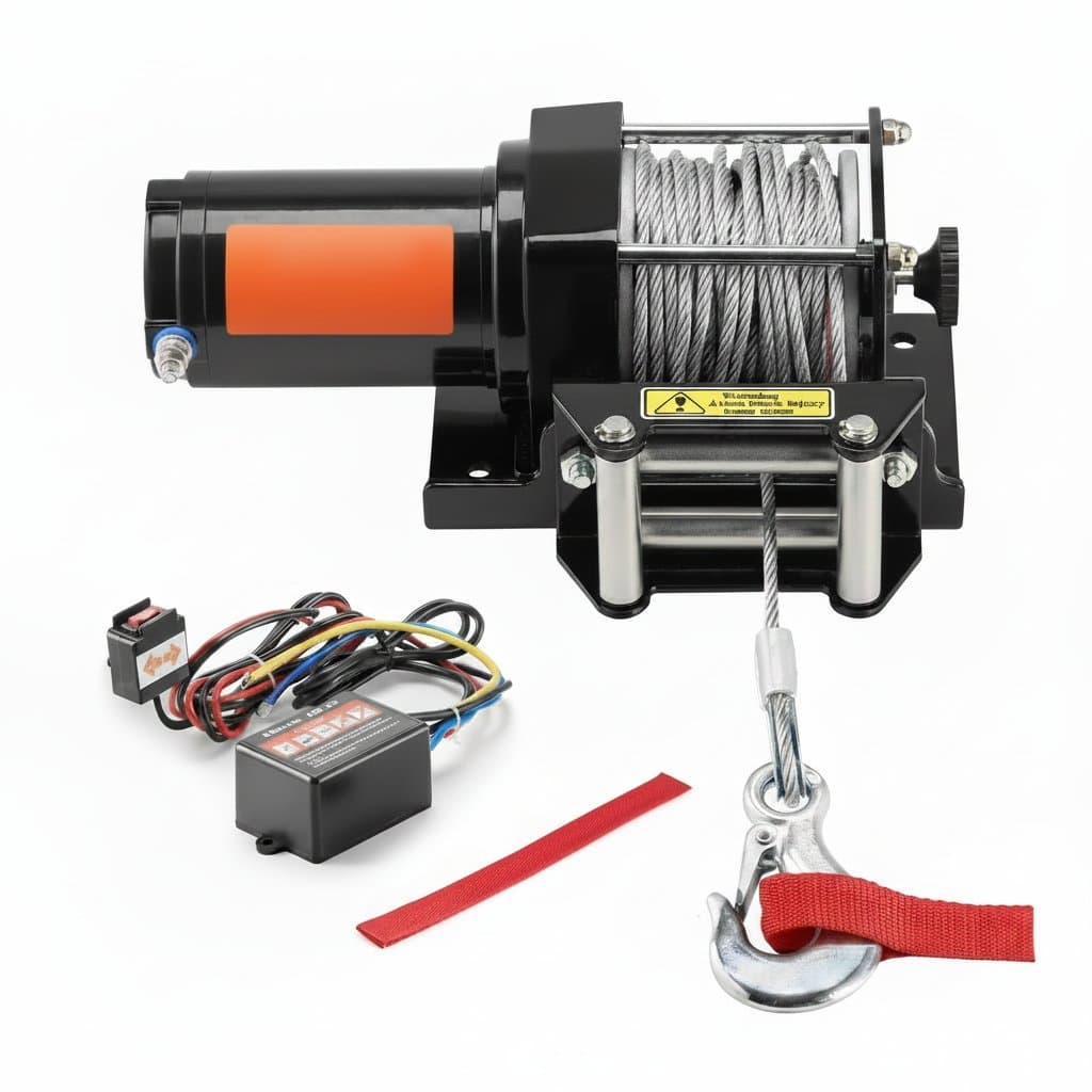 3000lb ATV Winch | 12V Heavy-Duty Electric Winch with Wired Remote & 39ft Steel Cable