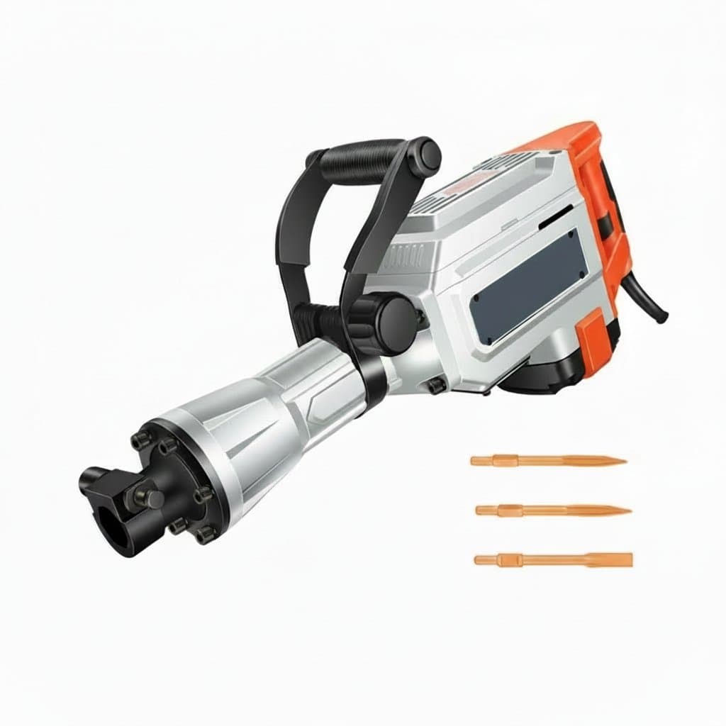 Max 5900W Heavy Duty Demolition Jack Hammer, a powerful electric concrete breaker and pick drill for road and construction demolition.