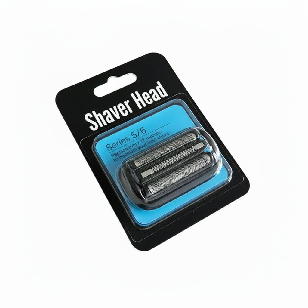 Replacement shaver head for Braun Series 5 & 6 foil and cutter, model 53B, shown on a clean white background.