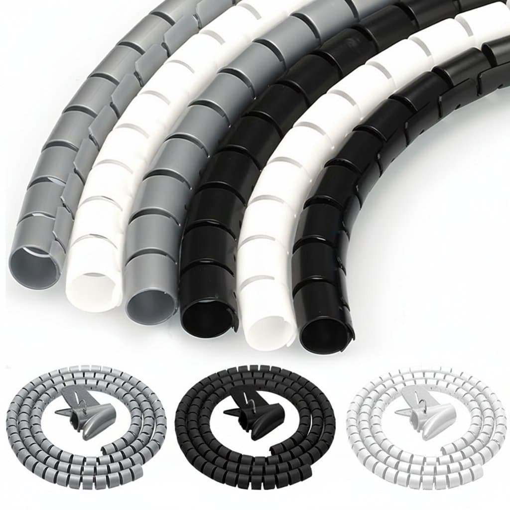 Cable Management Sleeve | 2M Flexible Wire Wrap | Cord Organizer & Protector