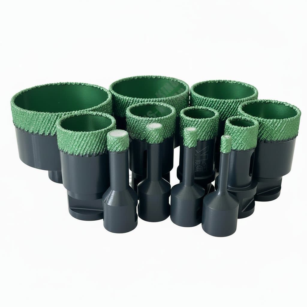 Diamond Hole Saw Kit | 6-68mm for Tile, Porcelain & Marble | M14 Thread Core Drill Bit