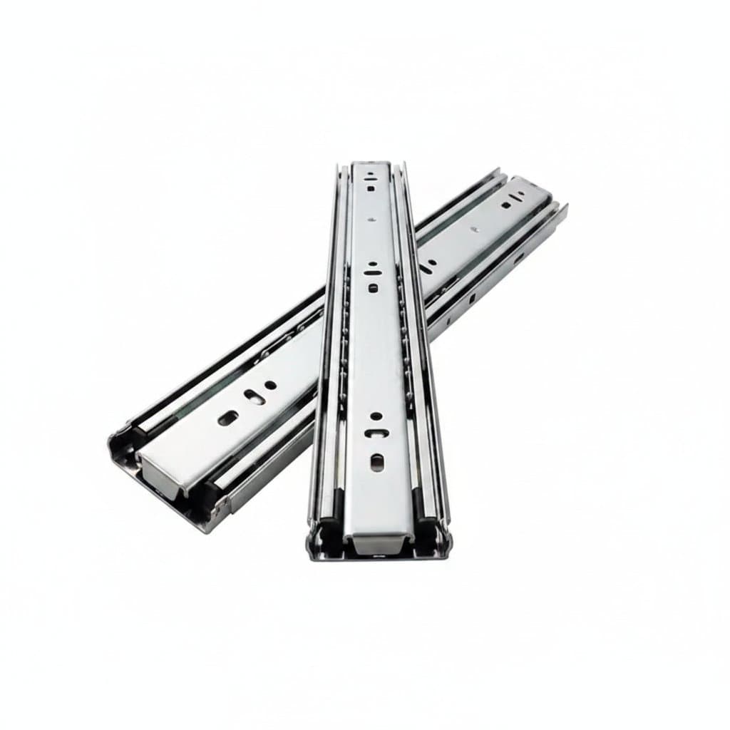 10 to 20 inch two-section drawer slides made of cold-rolled steel, a heavy-duty sliding track for smooth cabinet operation.