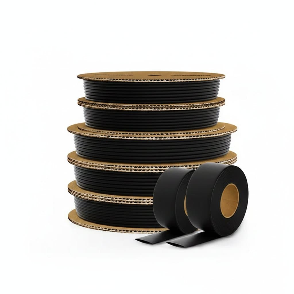 Premium 3:1 adhesive-lined heat shrink tubing in 10, 50, or 100-meter rolls for professional wire insulation and cable protection.