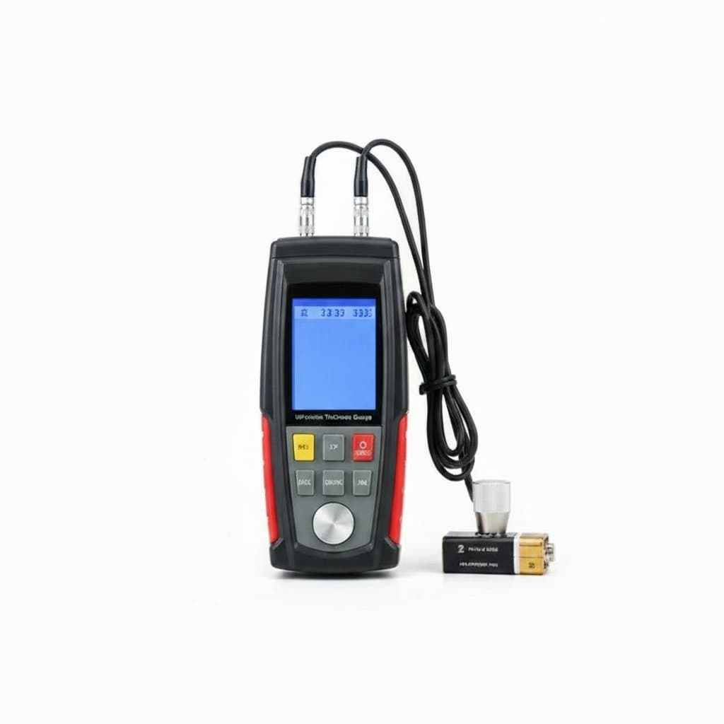 Linshang LS211 ultrasonic thickness gauge for measuring pipe wall, metal, and steel thickness with high accuracy.