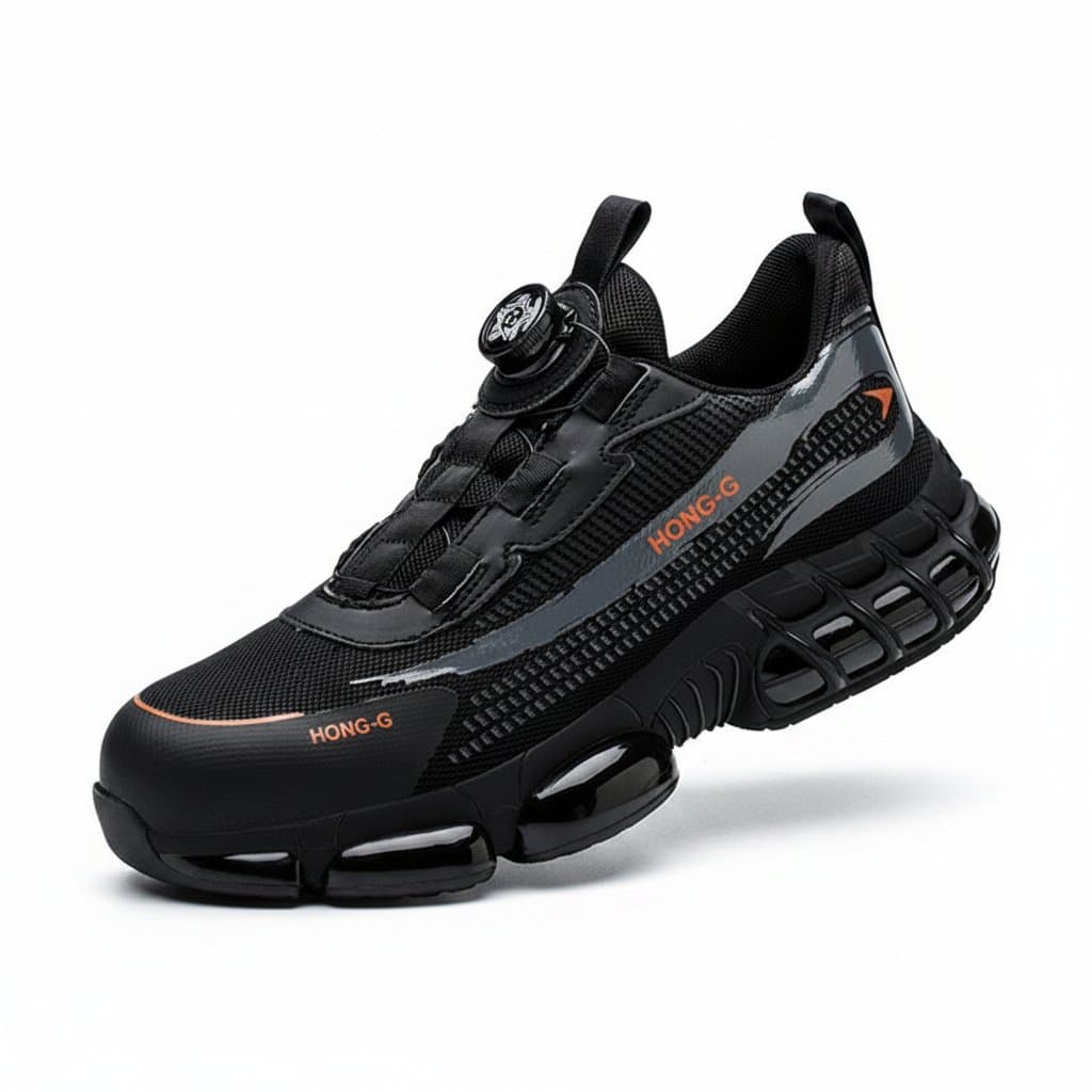 Toe Work Sneakers | Anti-Puncture Safety Shoes | Men's Lightweight Protective Footwear