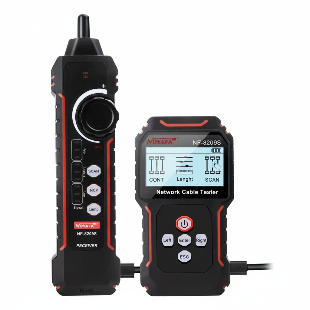 Network Cable Tester | LCD Display | Wiremap & Length Measurement