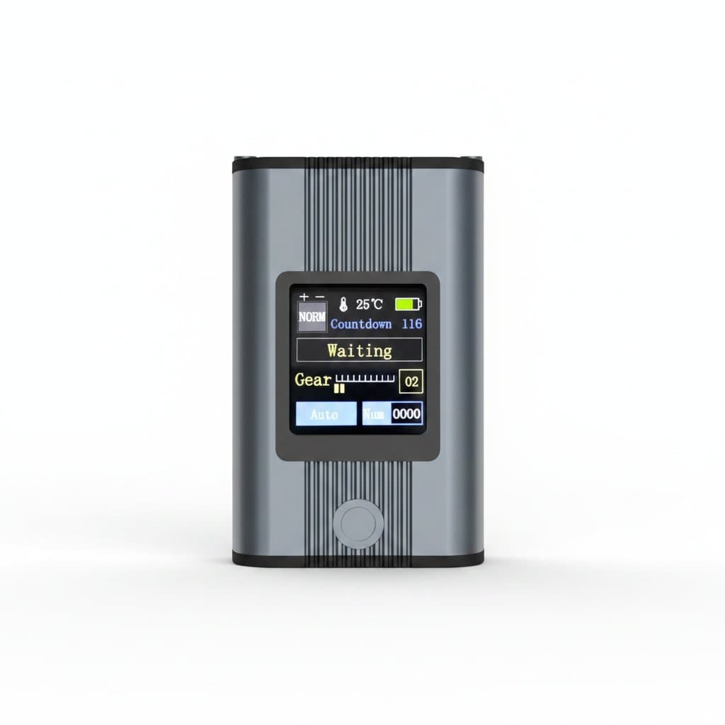 FS01 handheld spot welder tool for 18650 batteries, featuring 11 adjustable power gears and capable of welding 0.3mm nickel strips.