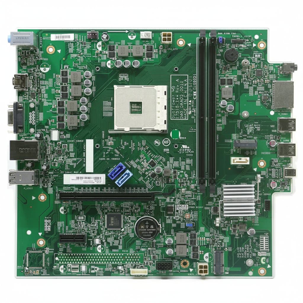 HP Pavilion 590/690 desktop motherboard, AM4 socket, model numbers 17516-1 and 942023-001, fully tested and functional.