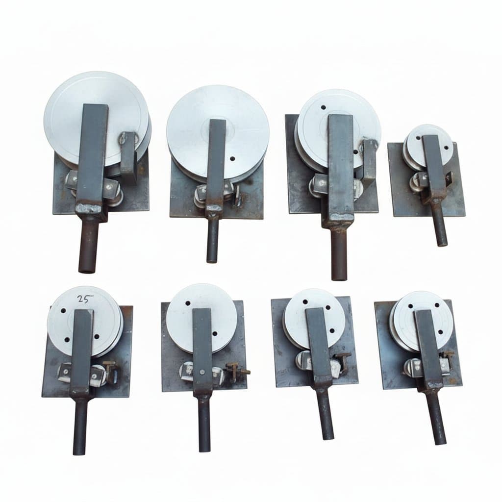 Manual pipe bender tool for iron, round, and square pipes with included bending machine mold for precise tube shaping.