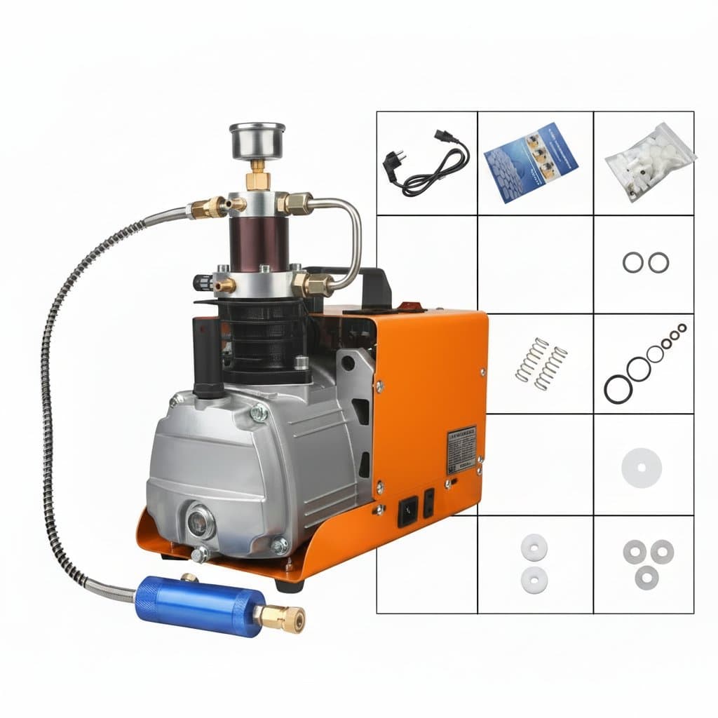 300 Bar PCP Air Compressor | 4500 PSI High-Pressure Pump for Air Rifles & Scuba Tanks | 110V/220V Electric
