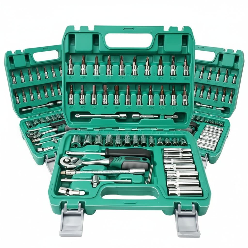 46-Piece Ratchet Tool Set | Auto Repair Kit with Torque Wrench & Screwdriver - Image 1