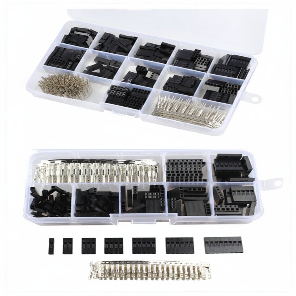 2.54mm Dupont Jumper Wire Kit | 620-Piece Connector & Terminal Set for Electronics & Prototyping