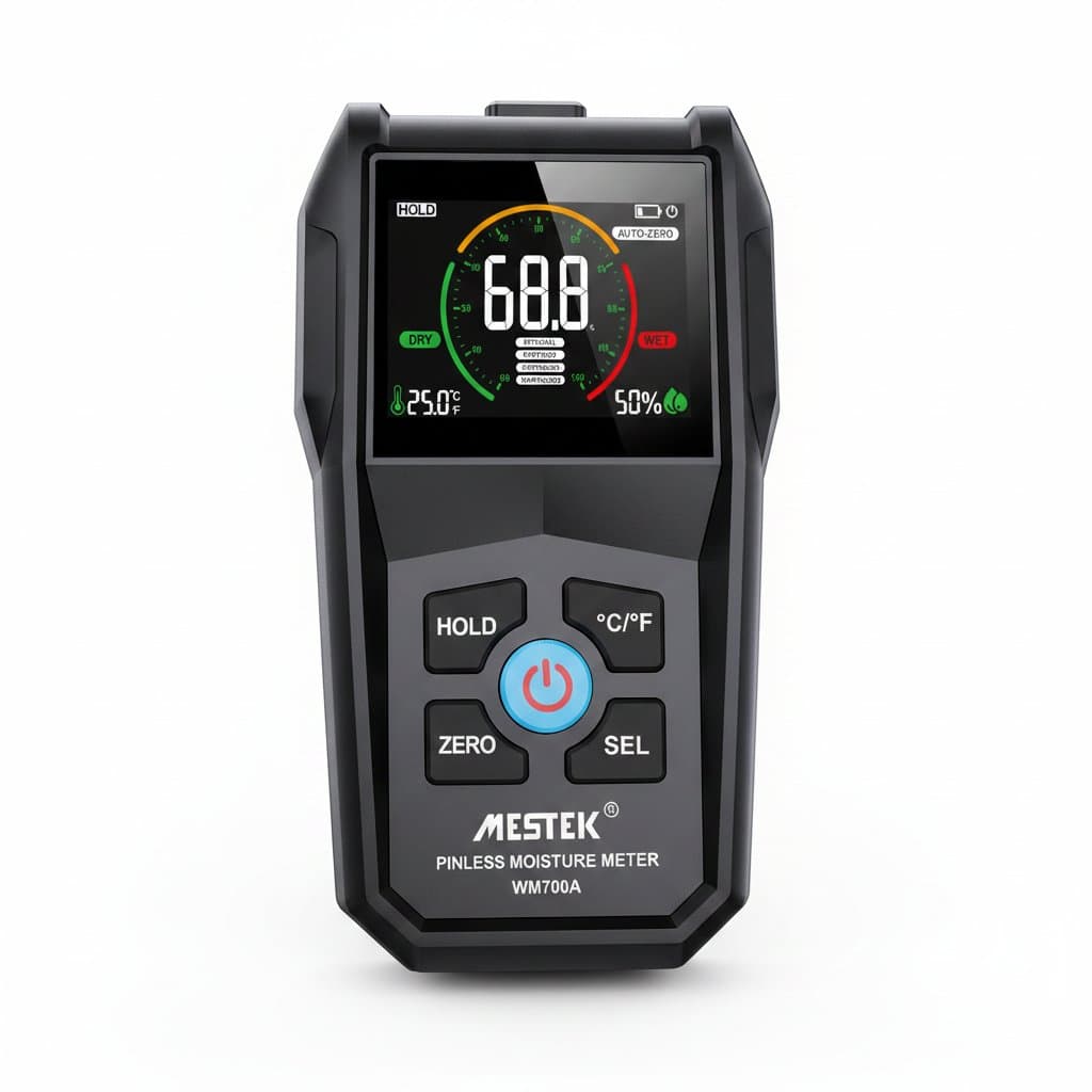 Wood Moisture Meter | Inductive Sensor | Color Screen Display - Professional Grade Tool