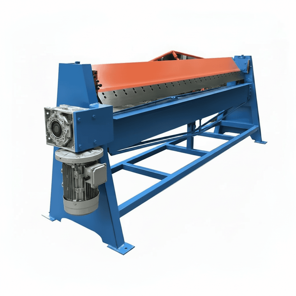Premium electric sheet bending machine for metal fabrication, bending carbon steel and aluminum sheets with precision.