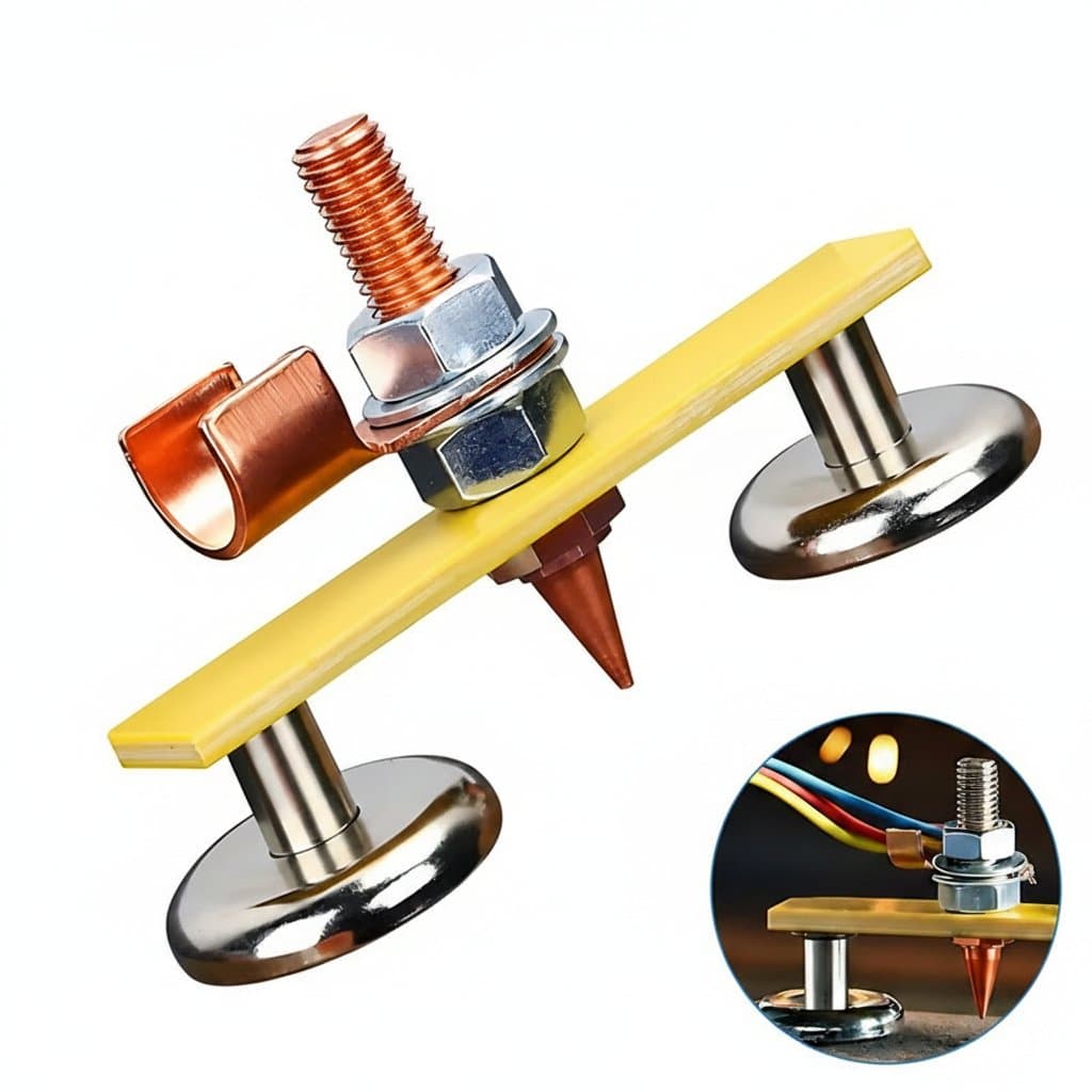 Welding Ground Clamp | Magnetic Head | Single/Double Support for Electric Welding - Professional Grade Tool