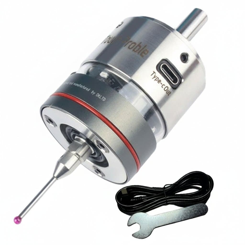 The WP-500 CNC V6 anti-roll 3D touch probe with Mach3 and GRBL compatibility for precise machine tool calibration.