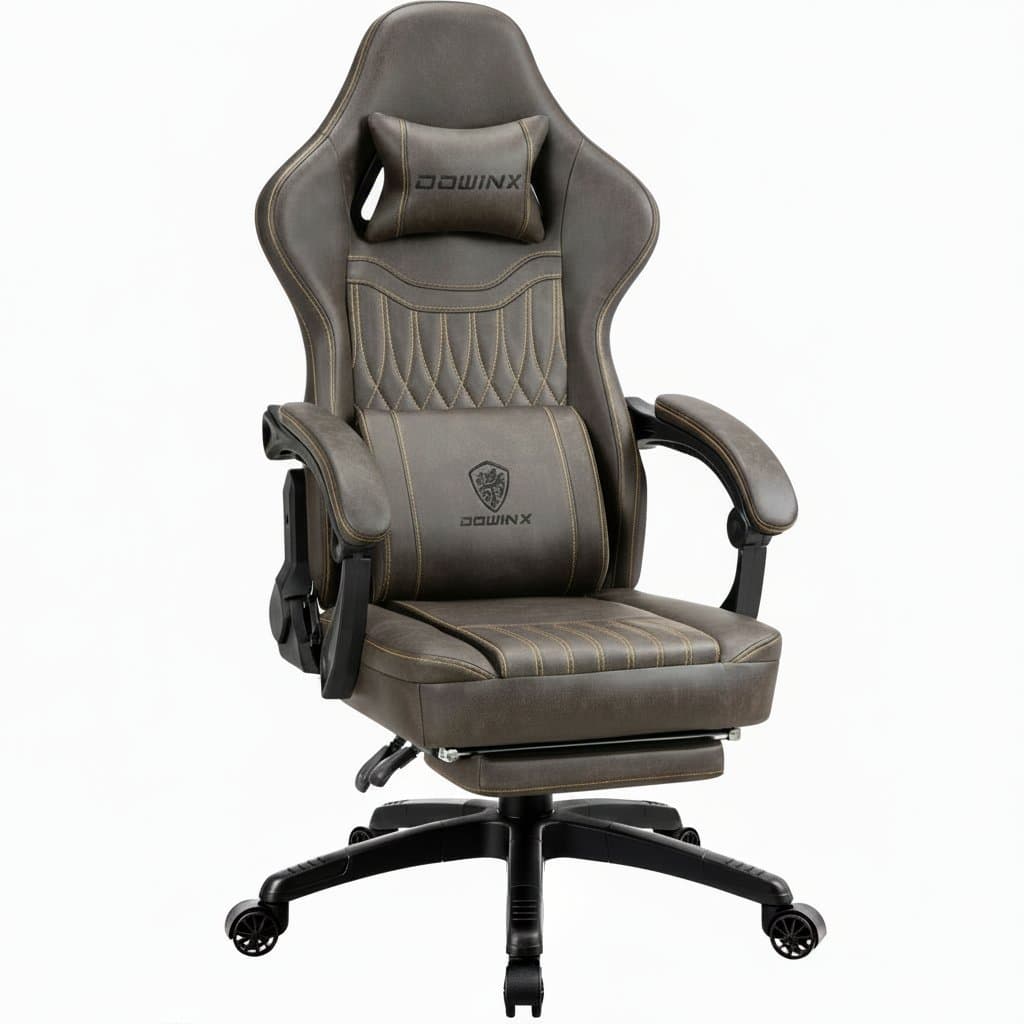 Dowinx Gaming Chair Breathable PU Leather Gamer Chair with P - Premium Home & Kitchen > Furniture with professional quality and features