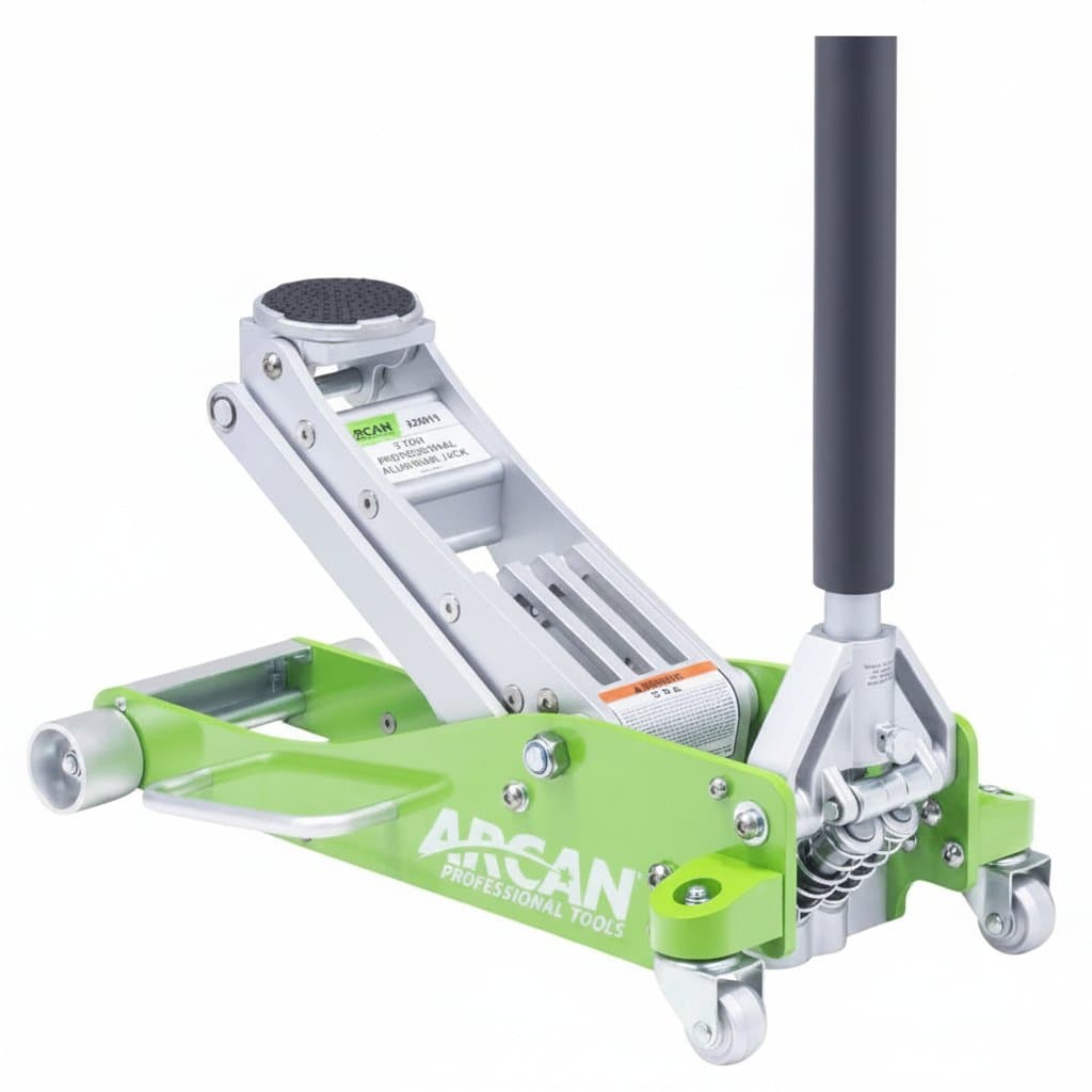 3-Ton Aluminum Floor Jack | Rapid Lift Dual-Piston System | Heavy-Duty Garage Tool