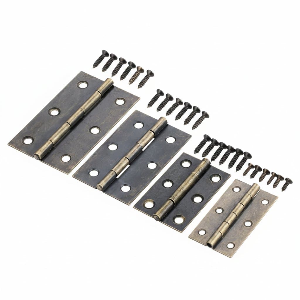 Cabinet Hinges | 2-Piece Vintage Butt Hinge | Decorative Jewelry & Wood Box Hardware
