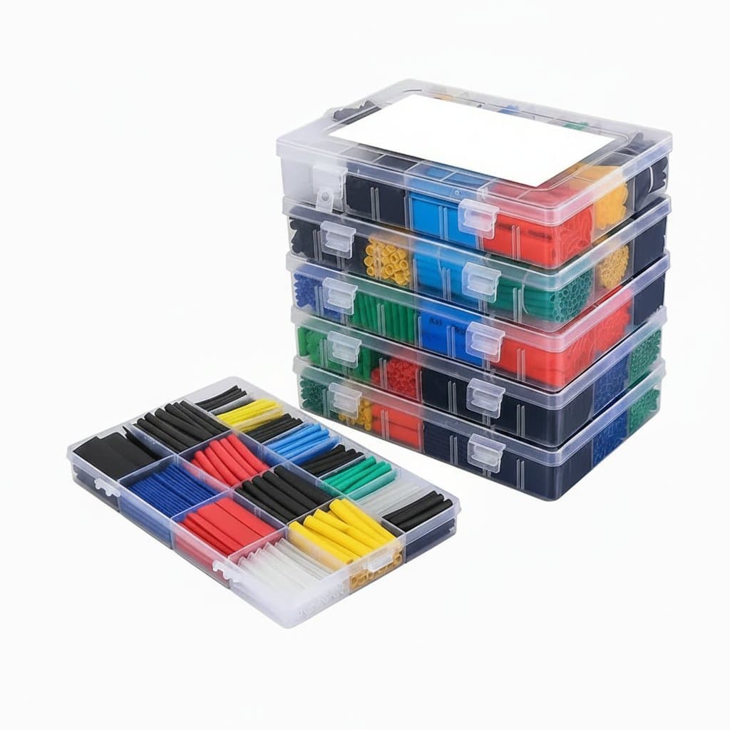 Heat Shrink Tubing Kit | Electrical Wire Insulation | 800 Pieces with Storage Box - Professional Grade Tool