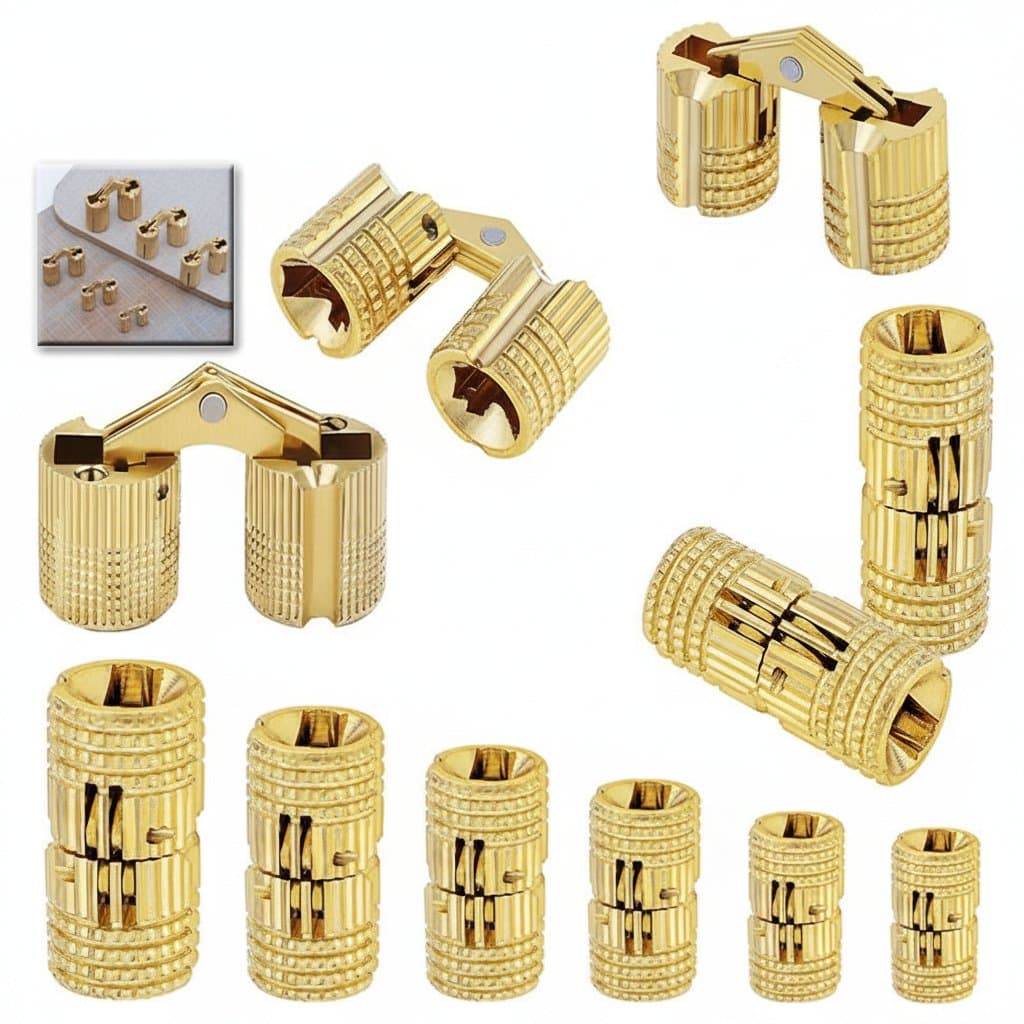 Barrel Hinges 2-6pcs | 8-18mm Brass Hardware | For Furniture & Jewelry Box - Image 1