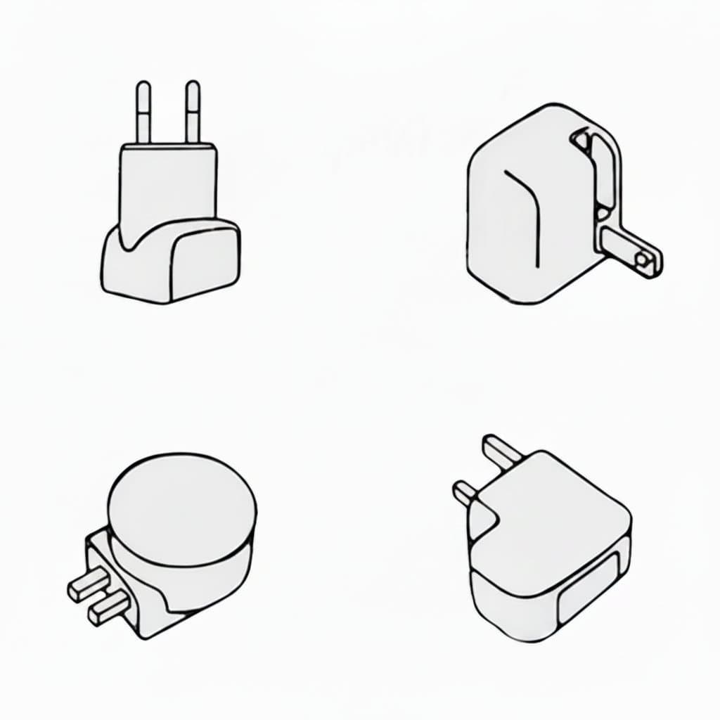EU US UK AU Plug Converter Portable Wall Travel Charger Adap - Premium Electronics & Components > Power Supplies with professional quality and features