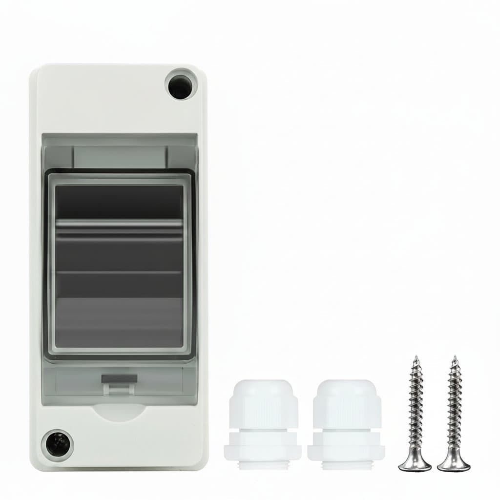 HT-2 IP65 waterproof outdoor electrical junction box for solar and MCB installations, made from durable PC ABS plastic.