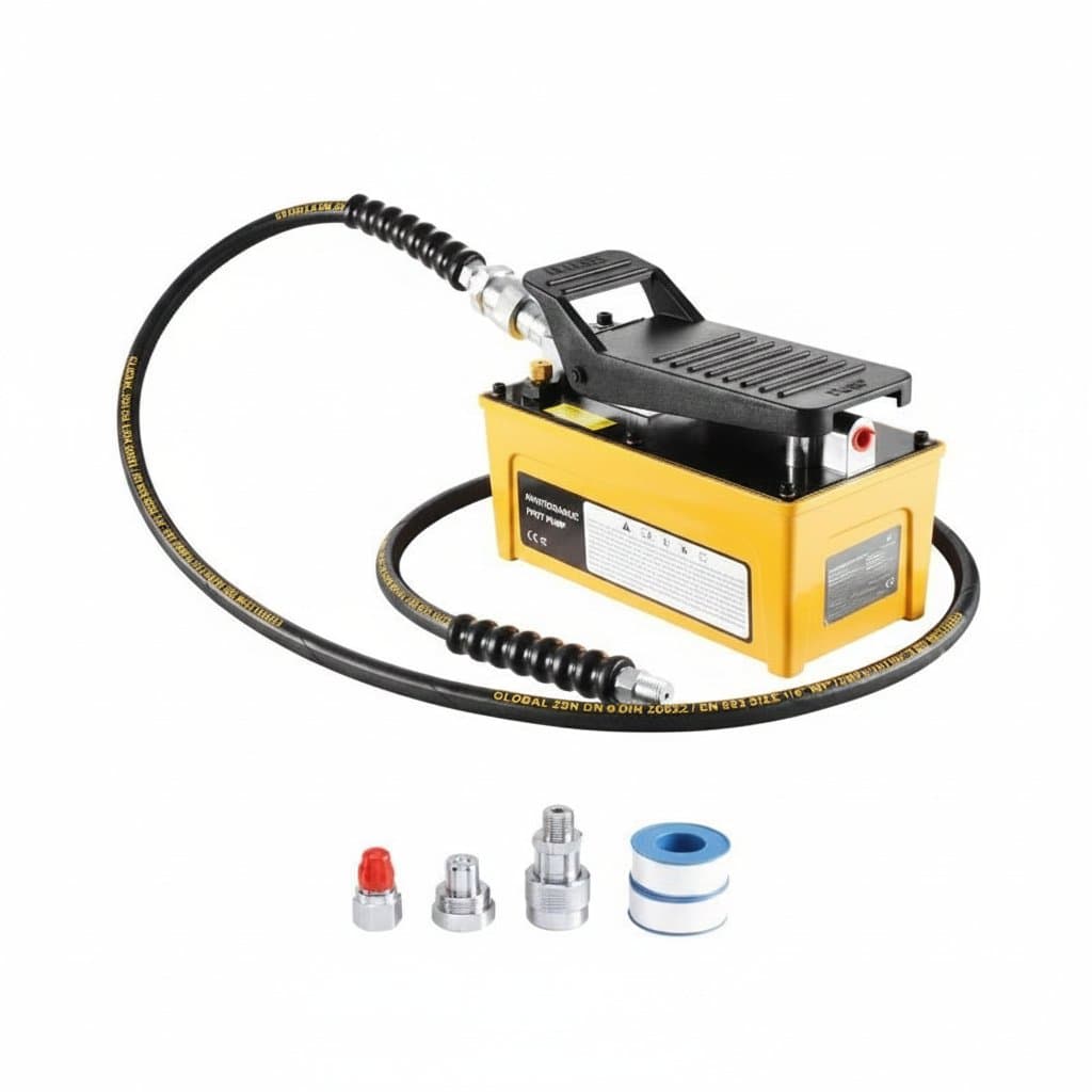 10,000 PSI Hydraulic Foot Pump | 0.42 Gal Reservoir | Heavy-Duty Frame & Press Repair Tool