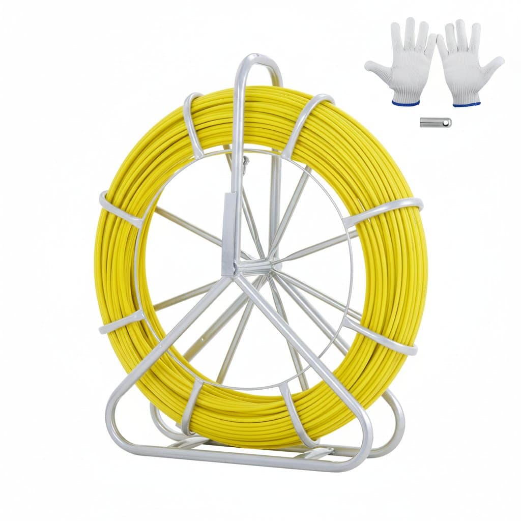 Fiberglass Fish Tape | 425-656 ft Wire Puller for Conduit & Walls | Heavy-Duty Electrical Tool