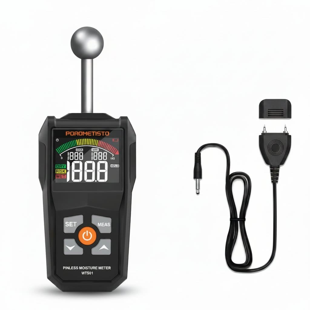 Digital Wood Moisture Meter | Pin & Pinless | 0-99.9% Timber Humidity Tester