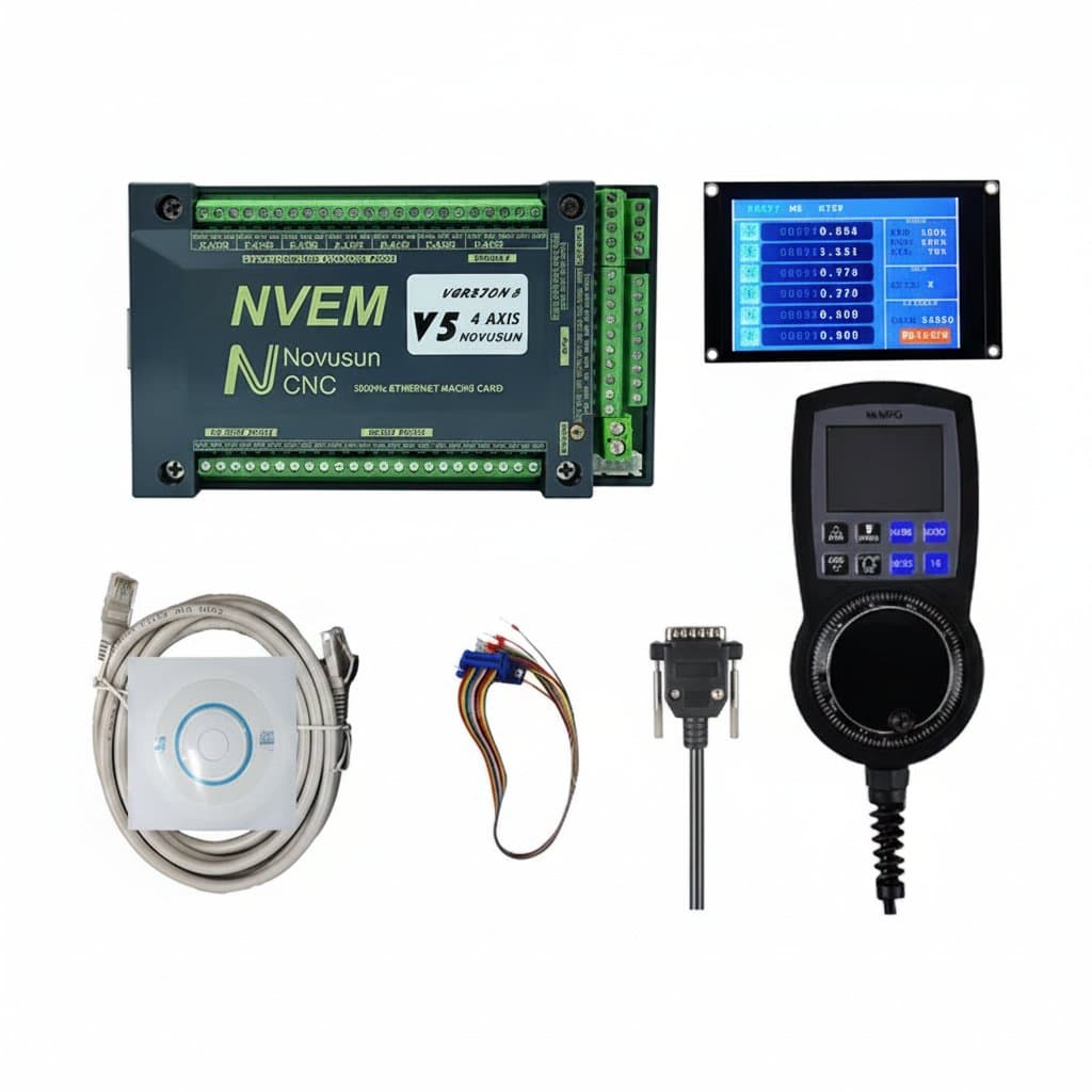 4-Axis CNC Motion Controller | Mach3 Ethernet Interface | Digital Handwheel & External Display