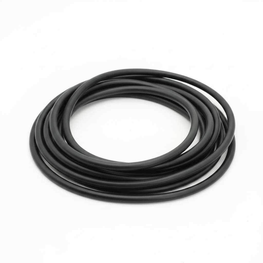 FKM Viton washing machine hose, a single black flexible hose.