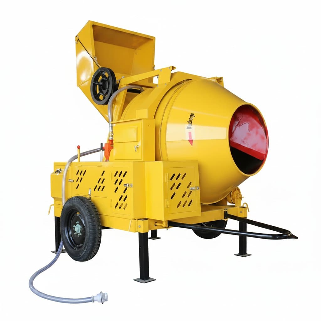 Self-Loading Mobile Concrete Mixer | 350L Capacity | Jobsite-Ready Construction Equipment