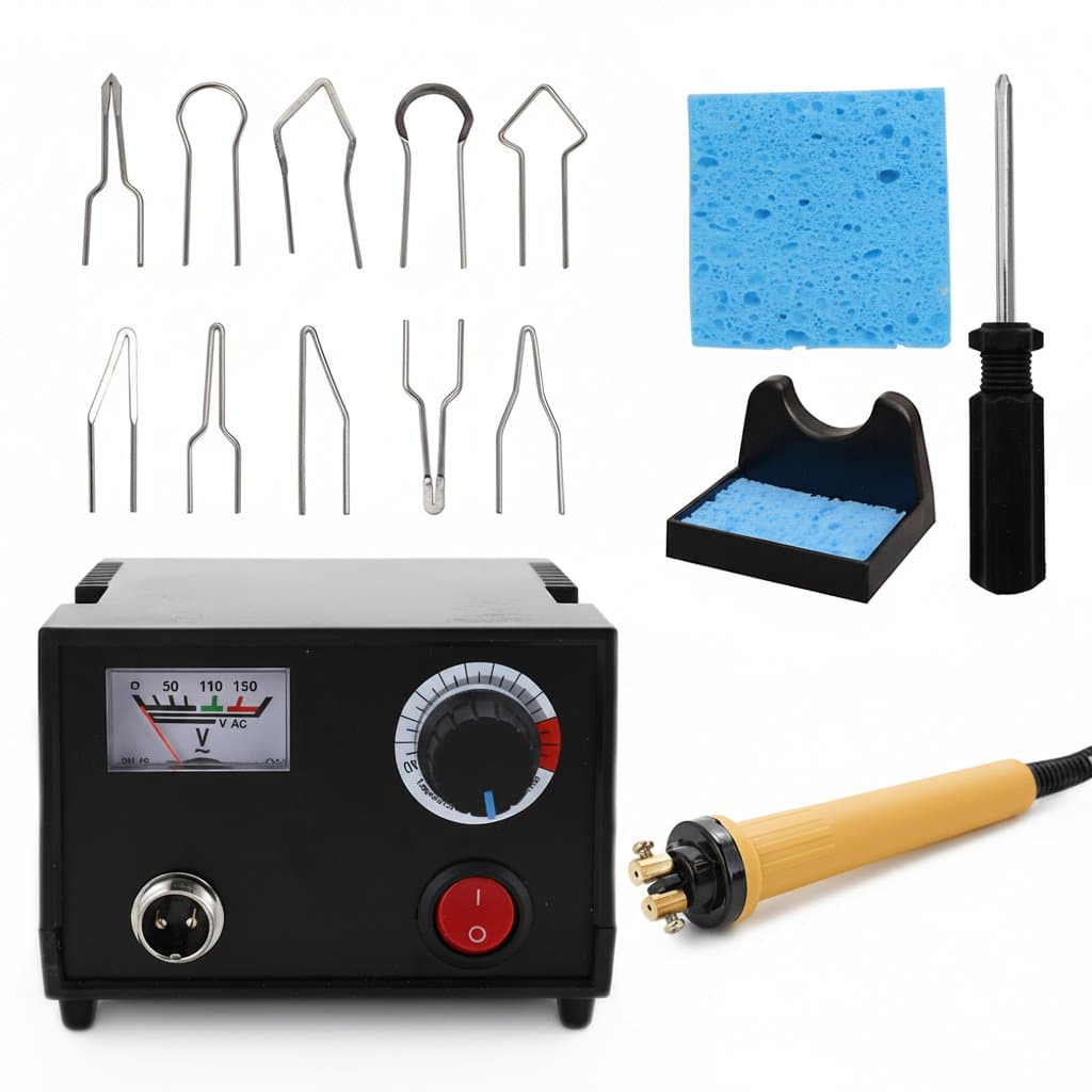 Adjustable temperature wood burning pen kit for pyrography, gourd crafts, and soldering, with multiple tips and tools included.
