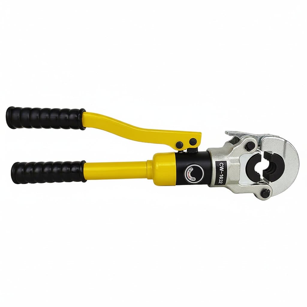 Changyou CW-1632 portable hydraulic hand press for crimping steel pipes with precision, featuring a durable steel frame and ergonomic handles.