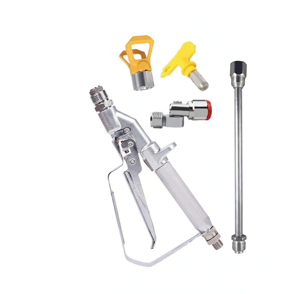 A high-pressure airless paint sprayer gun rated at 3600 PSI, shown with a 517 series spray tip for professional finishing work.