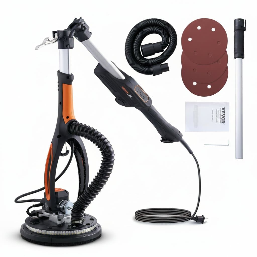 SucceBuy 800W brushless motor drywall sander with 1000-2300RPM variable speed for wall sanding and polishing tasks.
