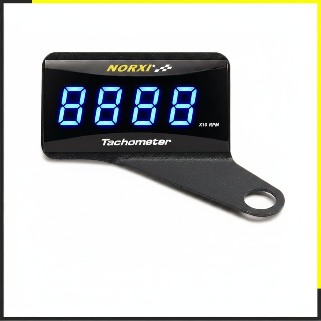 Mini Engine Tachometer | Digital LCD Display | Hour Meter for Motorcycles - Professional Grade Tool