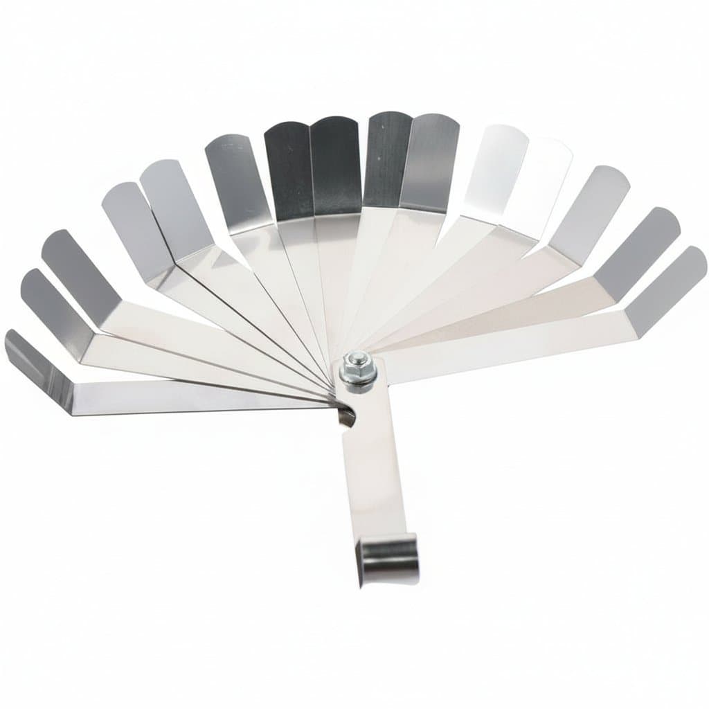 Feeler Gauge Set | Metric Valve Offset | 0.127-0.508mm, 16 Blades, Stainless Steel