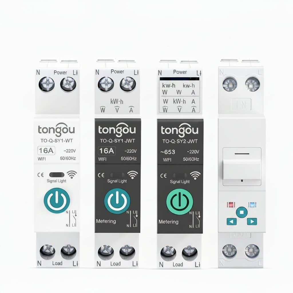 Smart Circuit Breaker with Energy Monitoring | 50A/63A DIN Rail | App & Voice Control