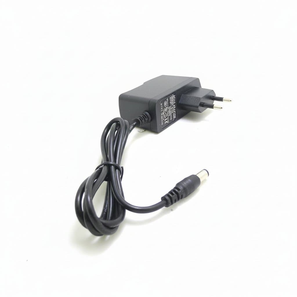 DC 12V Power Adapter with waterproof EU and US plugs, featuring universal 100-240V AC input for cameras, DVRs, LEDs, and robots.