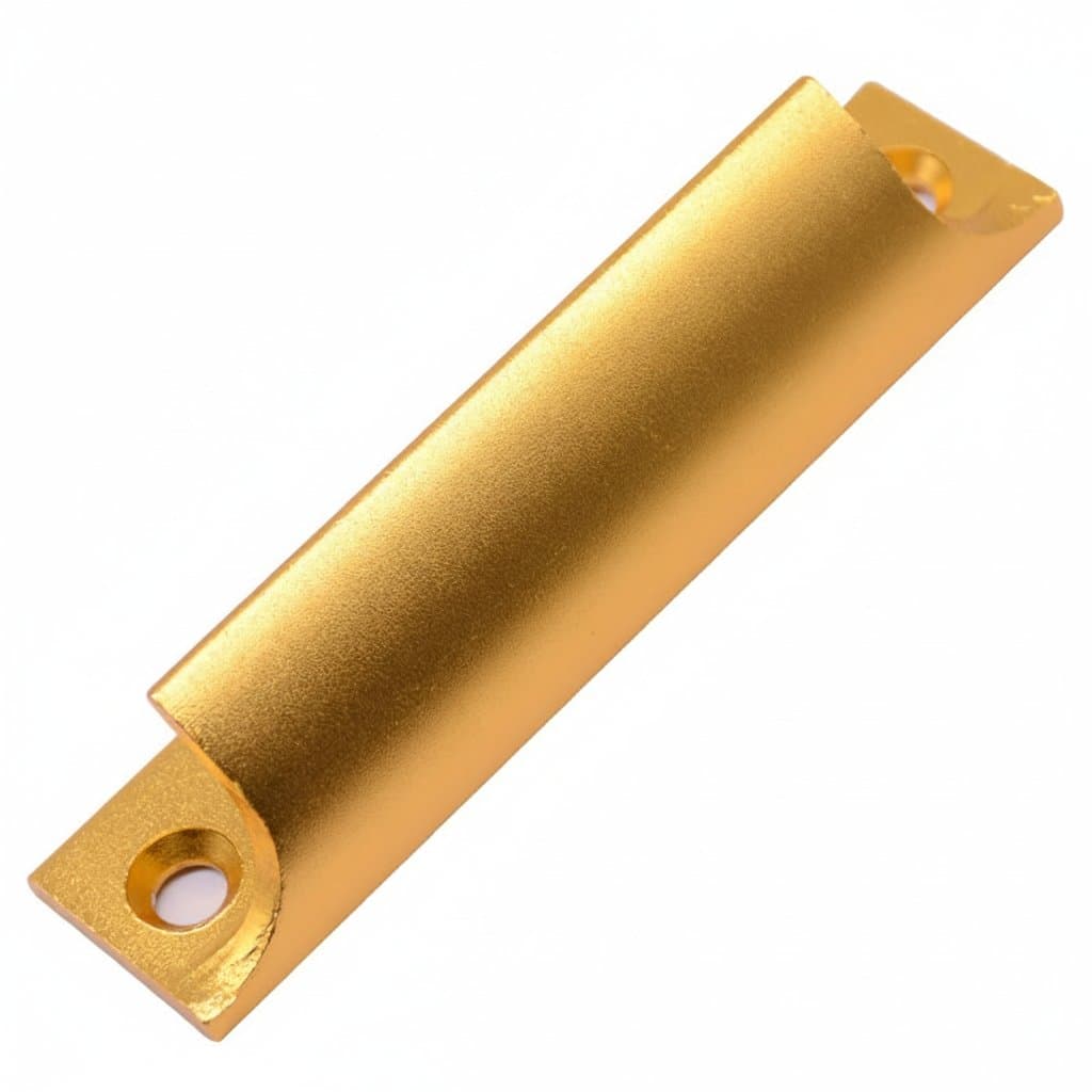 Modern sliding door handle with 76mm hole pitch, designed for balcony doors, cabinets, and casement windows with sleek contemporary styling.