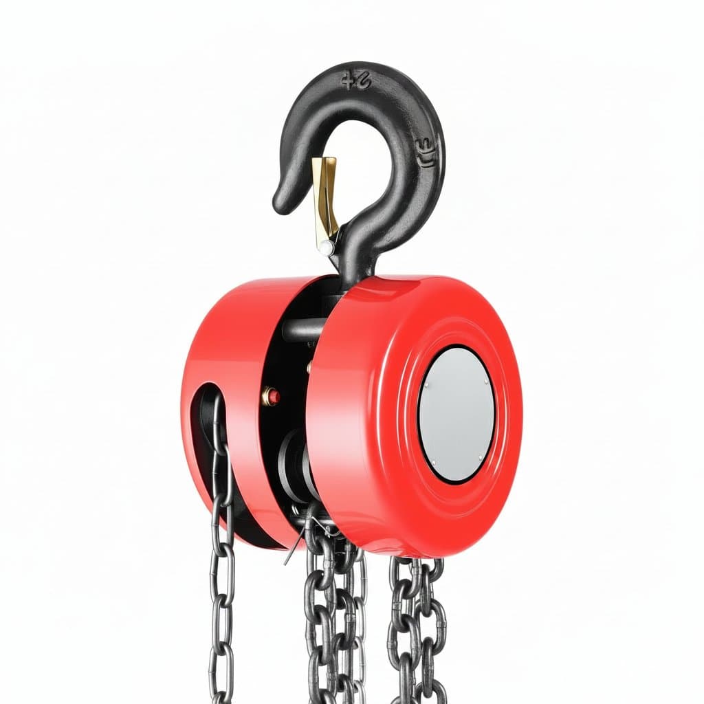 SucceBuy 1 to 2 ton manual hand chain hoist with durable steel construction, ideal for garage and warehouse machinery lifting.